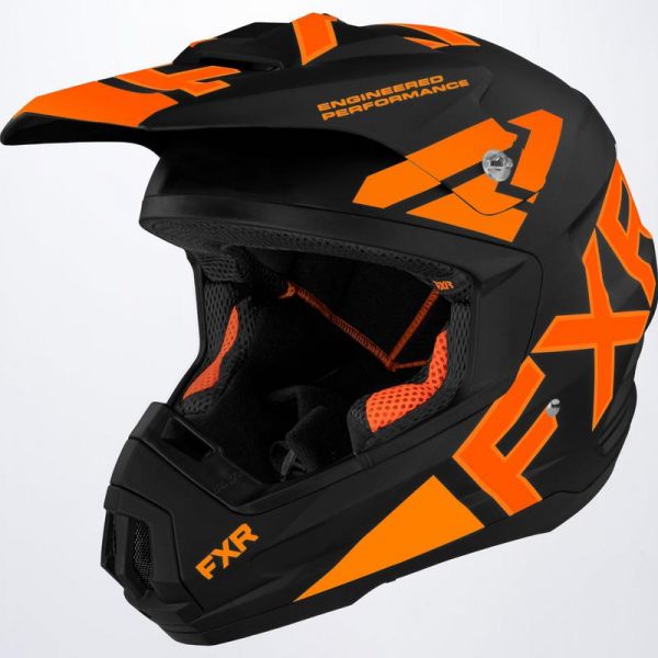 Casti Cross-Enduro FXR Casca Moto Enduro Torque Team Black/Orange