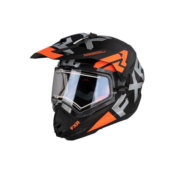  FXR Torque X Evo Snowmobil Helmet w/ E Shield & Sun Shade Orange