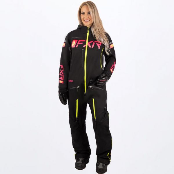  FXR Women Snowmobil Monosuit Ranger Instinct Lite Black/Raspbry Fade/Hi Vis