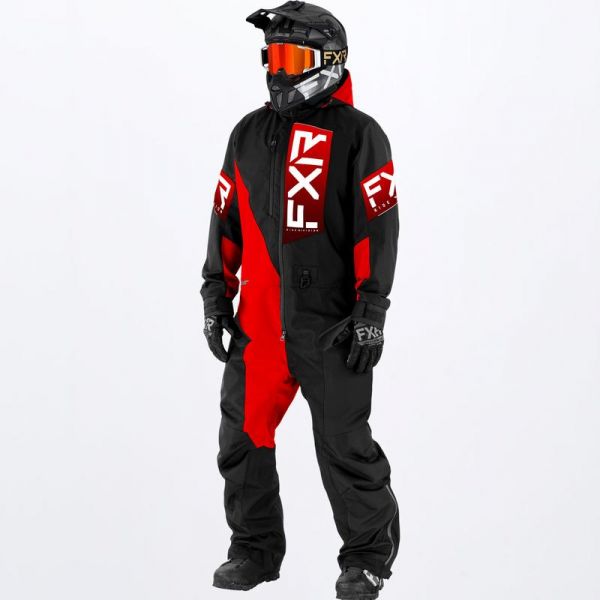 Monosuits Snowmobiles FXR Snowmobil Monosuit Recruit F.A.S.T. Insulated Black/Red