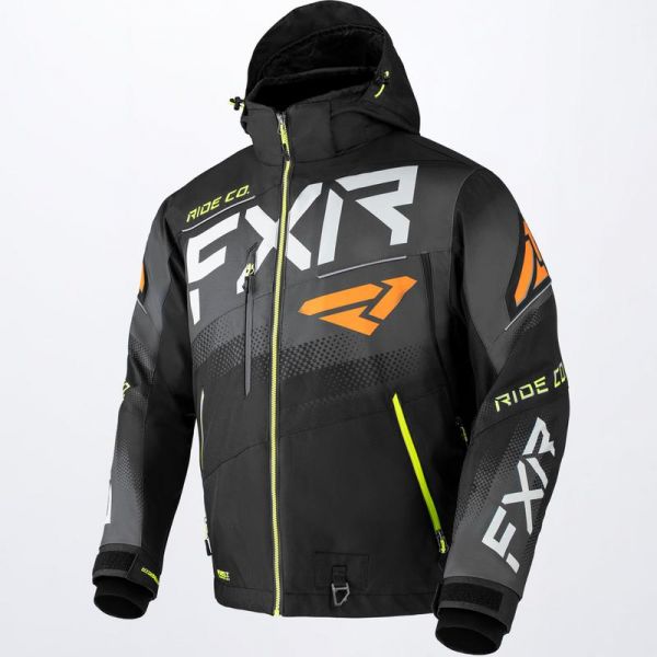Jackets FXR Snowmobil Jacket Boost FX Black/Char/Orange/Hi Vis
