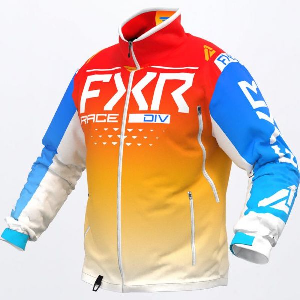  FXR Snowmobil Jacket Cold Cross RR Blue/Tangerine