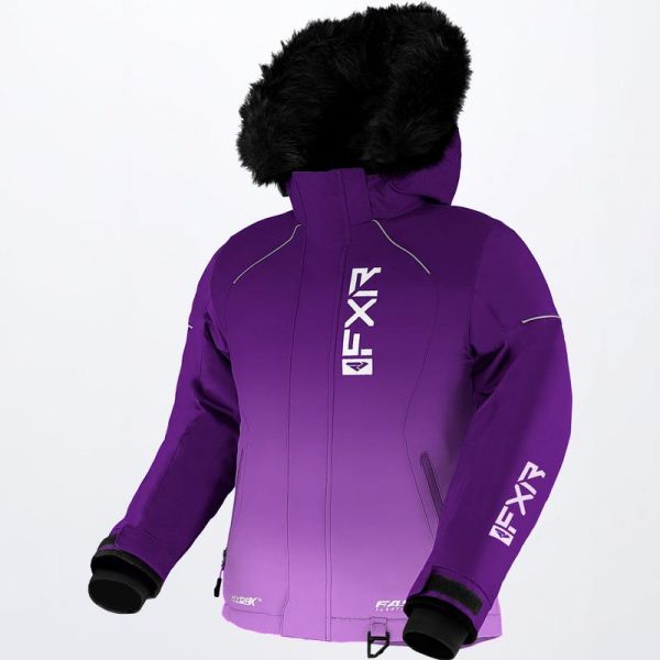 Kids Jackets FXR Youth Snowmobil Jacket Fresh Purple-Lilac Fade