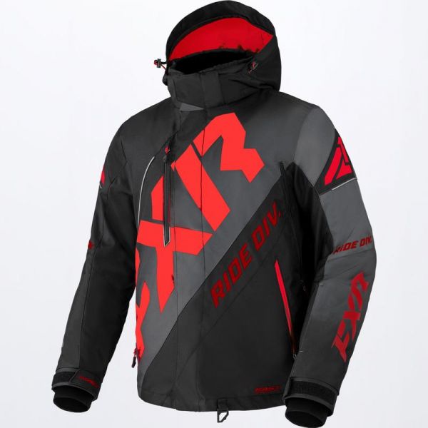 Jackets FXR Snowmobil Jacket CX Black-Char Fade/Red