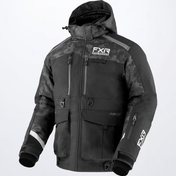 Jackets FXR Snowmobil Jacket Expedition X Ice Pro Black/Black Camo