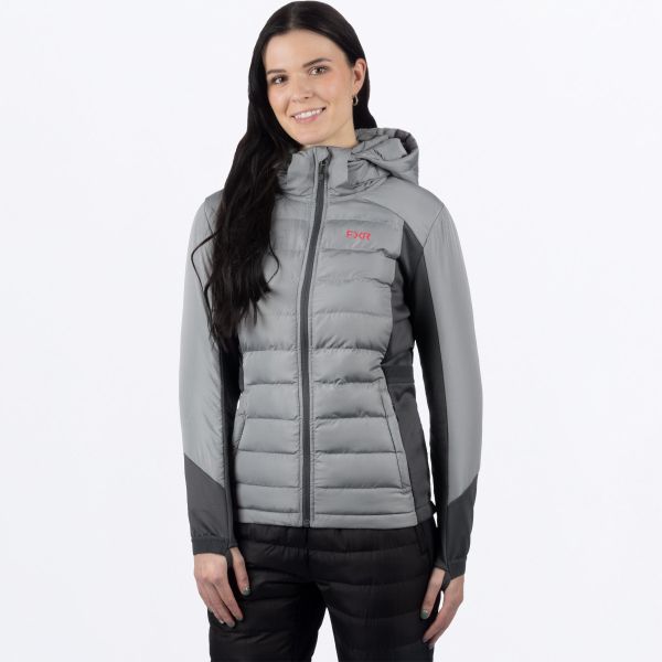  FXR Lady Snowmobile Jacket Phoenix Quilted Grey/Charcoal 24