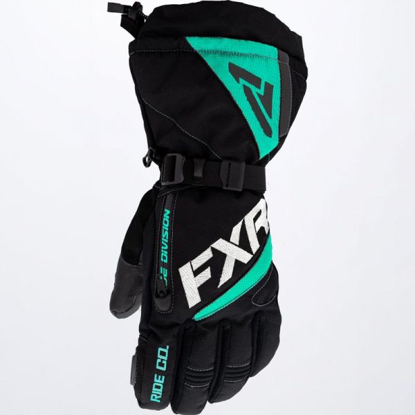 Gloves FXR Fusion Women Snowmobil Gloves Black/Mint