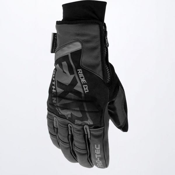 Gloves FXR Pro-Tec Leather Snowmobil Gloves Black