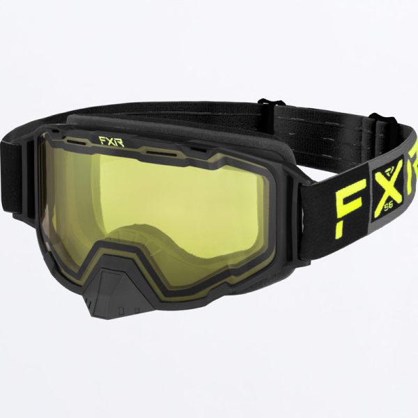Goggles FXR Snowmobil Goggle Maverick Black/Char/Hi-Vis Yellow Lens23