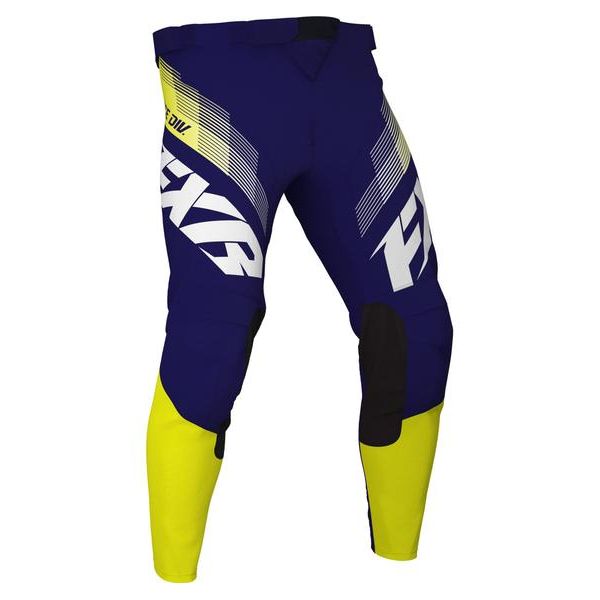 Pantaloni MX-Enduro Copii FXR Pantaloni Enduro Copii Clutch White/Navy/Yellow