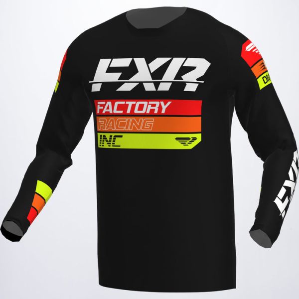 Jerseys MX-Enduro FXR Clutch MX Black/Orange/HiVis T-shirt 23