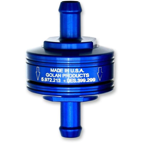  Golan Products Peak Flow Mini Fuel Filter 5/16 Super Mini Blue