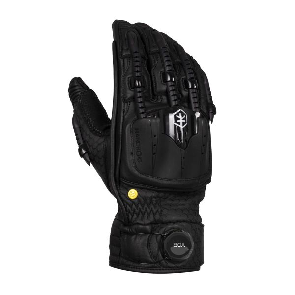 Gloves Racing Knox Handroid POD All MK5 BOA Black 24 Leather Gloves