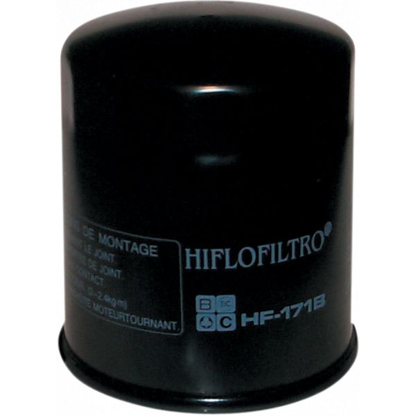 Street Bikes Oil Filters Hiflofiltro Oil Filter Glossy Black HF171b