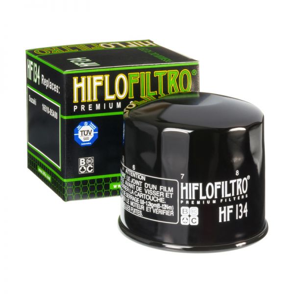 Street Bikes Oil Filters Hiflofiltro Oil Filter Glossy Black HF134