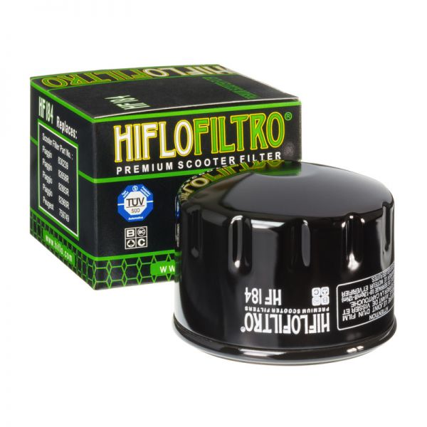 Street Bikes Oil Filters Hiflofiltro Oil Filter Glossy Black HF184