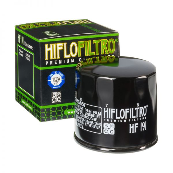Street Bikes Oil Filters Hiflofiltro Oil Filter Glossy Black HF191