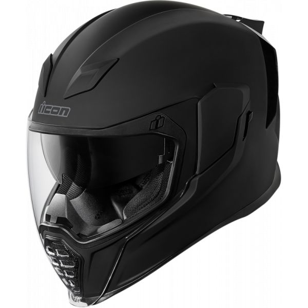  Icon Full-Face Moto Helmet Airflite Rubatone Matte Black