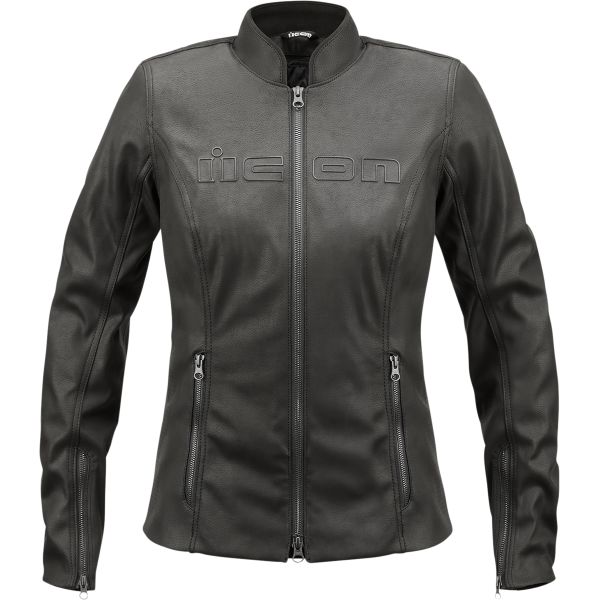  Icon Women Leather Moto Jacket Tuscadero2 Ce Black