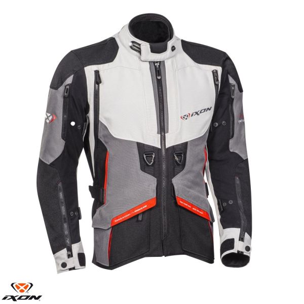 Textile jackets Ixon Touring Moto Textile Jacket Ragnar MS Black/Grey/Red 24
