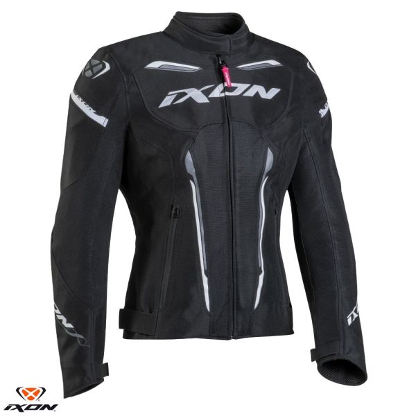  Ixon Lady Moto Textile/Jacket Striker Air WP LS Black/White 24