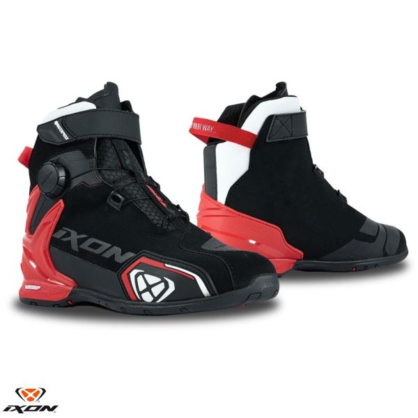 Short boots Ixon Moto Boots Bull 2 WP MS Black/Red 24