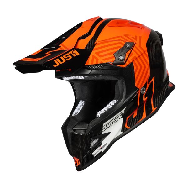Helmets MX-Enduro Just1 Casca J12 Syncro Fluo Orange/Carbon