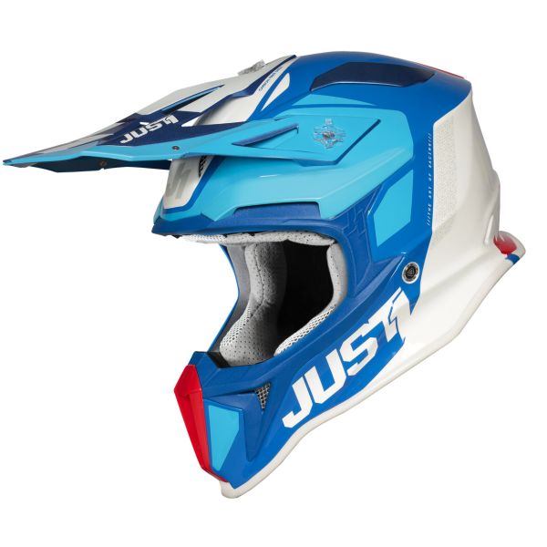 Helmets MX-Enduro Just1 Helmet J18 Pulsar Blue/Red/White