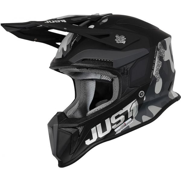Helmets MX-Enduro Just1 Helmet J18 MIPS Pulsar Grey Camo/Black