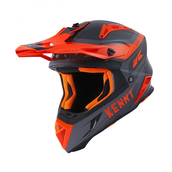 Helmets MX-Enduro Kenny Helmet Enduro Titanium Carbone Graphic Neon Orange