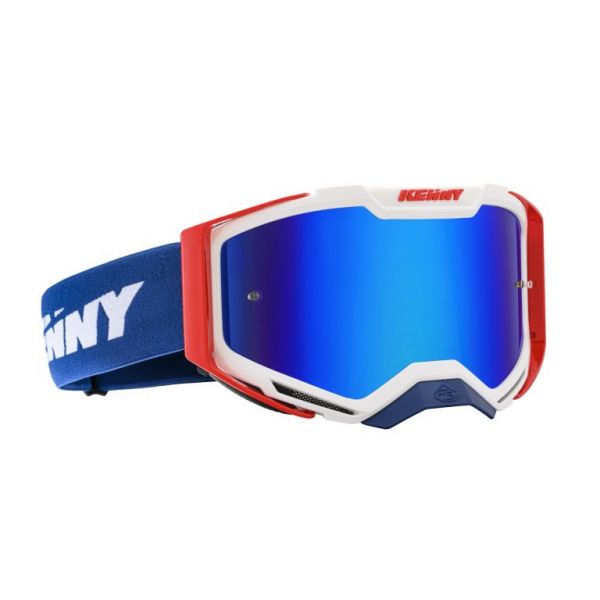 Goggles MX-Enduro Kenny Moto MX Goggles Ventury Phase 1 Navy/White Mirror Lens