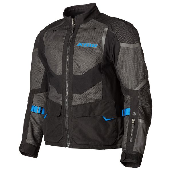 Textile jackets Klim Touring Moto Baja S4 Textile Jacket Black/Kinetik Blue