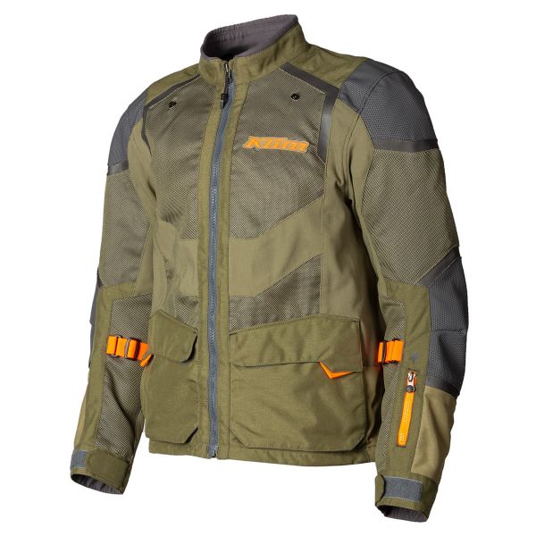 Textile jackets Klim Touring Moto Baja S4 Textile Jacket Sage/Strike Orange