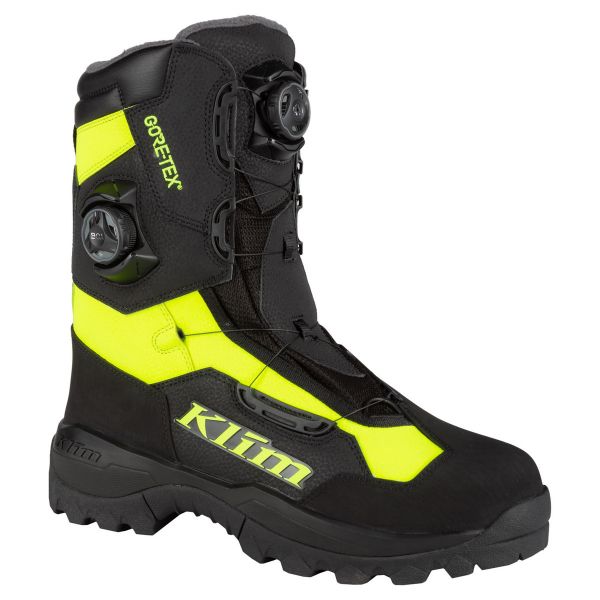 Boots Klim Snowmobil Boots Adrenaline Pro GTX BOA Boot Black - Hi-Vis