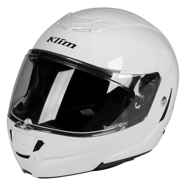 Flip up helmets Klim TK1200 Helmet ECE/DOT Gloss White