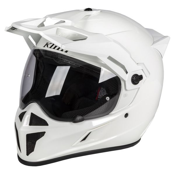 Touring helmets Klim Moto Helmet Krios Carbon ECE/DOT Gloss White