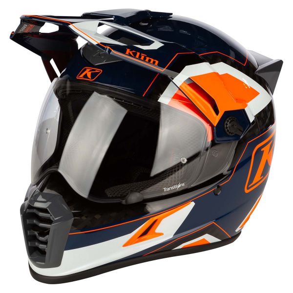  Klim Touring Moto Helmet Krios Pro ECE Rally Striking Orange