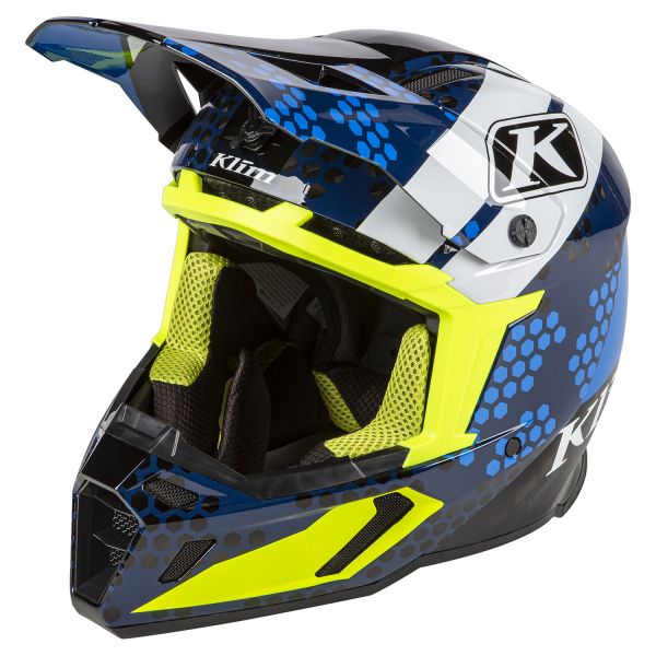 Helmets MX-Enduro Klim Moto MX Helmet F5 Koroyd Helmet ECE/DOT Tactik Kinetik Blue