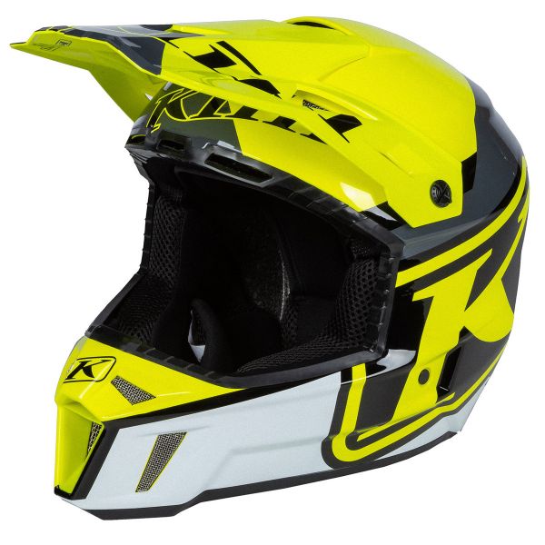  Klim Snowmobil Helmet F3 ECE Disarray Hi-Vis