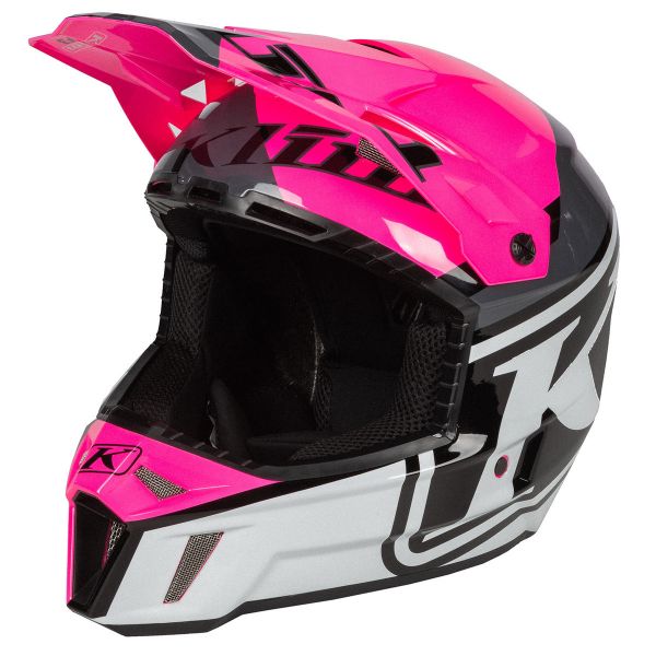  Klim Casca Snowmobil F3 Helmet ECE Disarray Knockout Pink