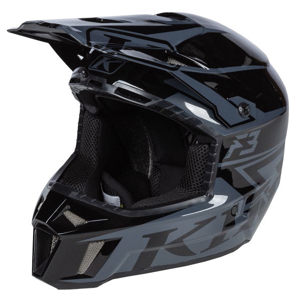 Helmets MX-Enduro Klim Snow Helmet F3 ECE Stark Black