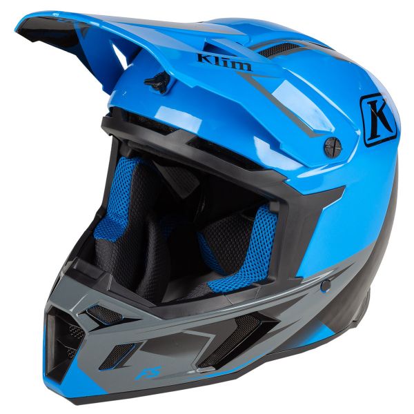 Helmets MX-Enduro Klim Enduro Helmet F5 ECE Only Legion Electric Blue Lemonade