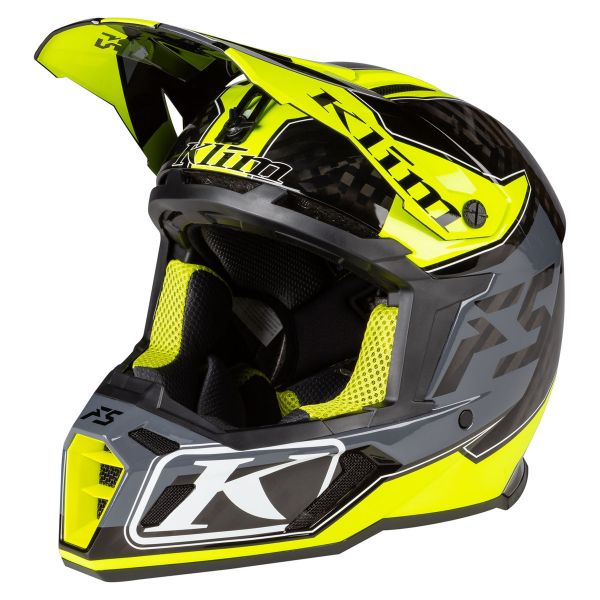 Casti Cross-Enduro Klim Casca Moto Enduro F5 Helmet ECE Shred Hi-Vis