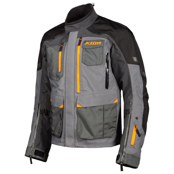 Textile jackets Klim Touring Moto Carlsbad Textile Jacket Asphalt/Strike Orange