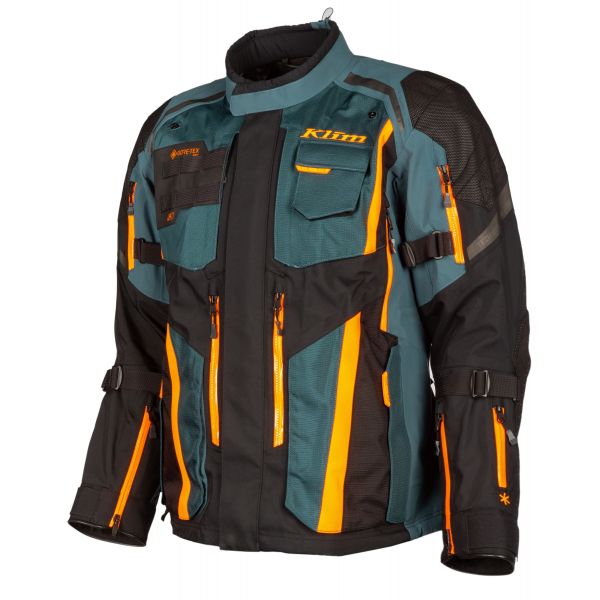 Textile jackets Klim Moto Textile Jacket Badlands Pro Petrol/Strike Orange