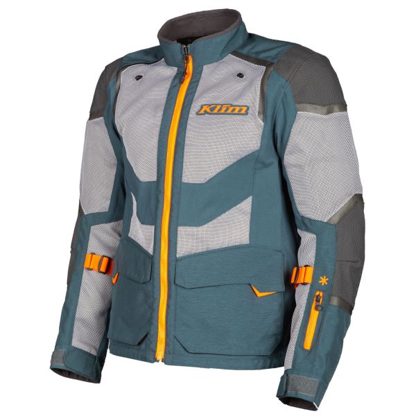 Textile jackets Klim Moto Textile Jacket Baja S4 Petrol/Strike Orange