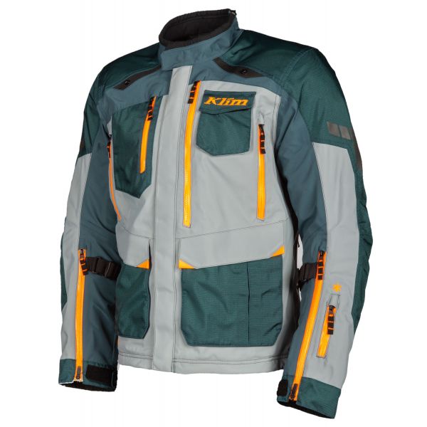 Textile jackets Klim Moto Textile Jacket Carlsbad Petrol/Strike Orange