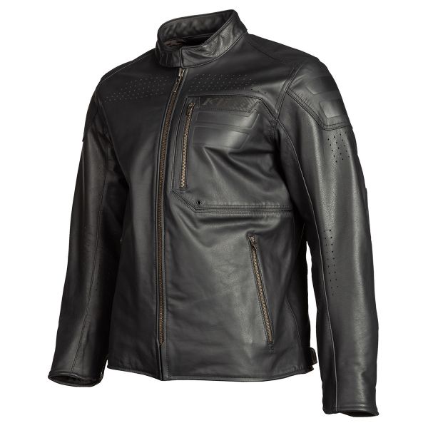  Klim Touring Moto Sixxer Leather Jacket Gunmetal Black