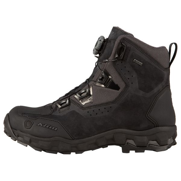 Short boots Klim Leather Moto Boots Outlander GTX Stealth Black