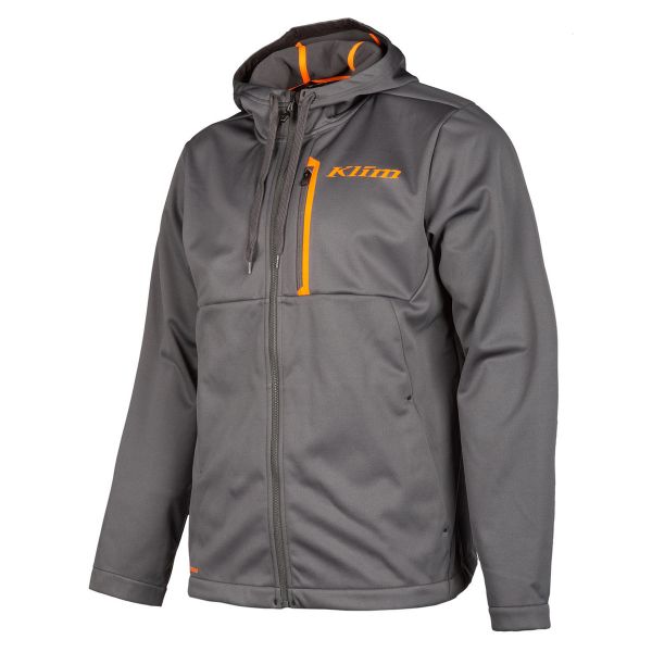 Casual jackets Klim Transition Hoodie Asphalt/Strike Orange